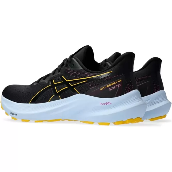 imageASICS Womens GT2000 12 Running ShoeBlackSaffron