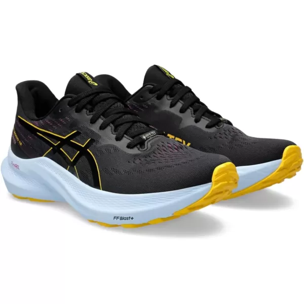 imageASICS Womens GT2000 12 Running ShoeBlackSaffron