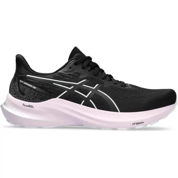 imageASICS Womens GT2000 12 Running ShoeBlackWhite