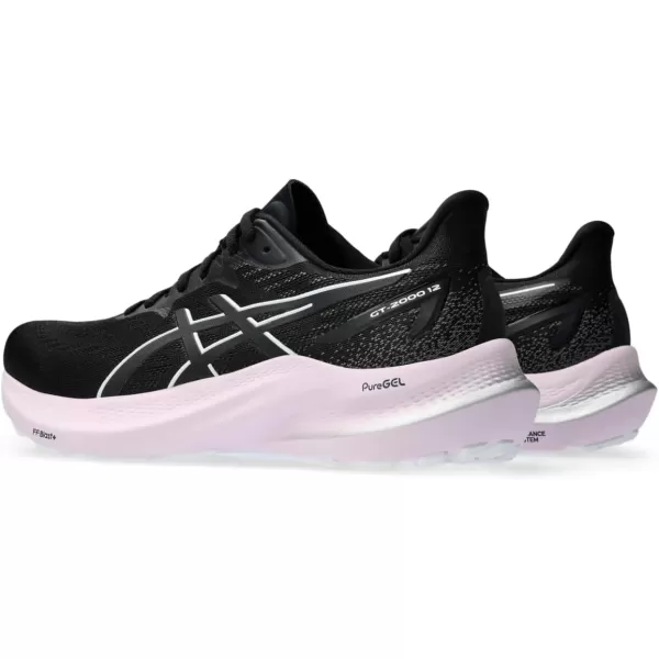 imageASICS Womens GT2000 12 Running ShoeBlackWhite
