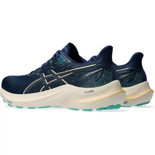 imageASICS Womens GT2000 12 Running ShoeBlue ExpanseChampagne