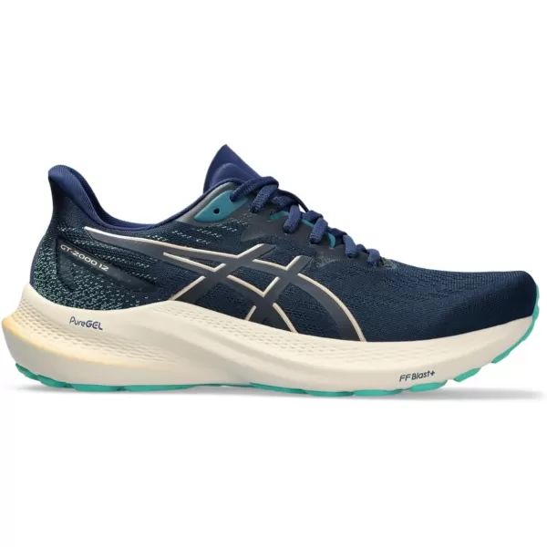 imageASICS Womens GT2000 12 Running ShoeBlue ExpanseChampagne