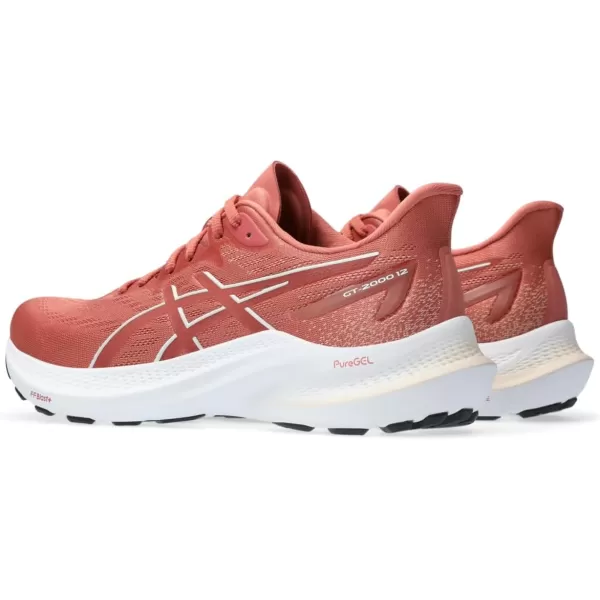 imageASICS Womens GT2000 12 Running ShoeLight GarnetBrisket Red