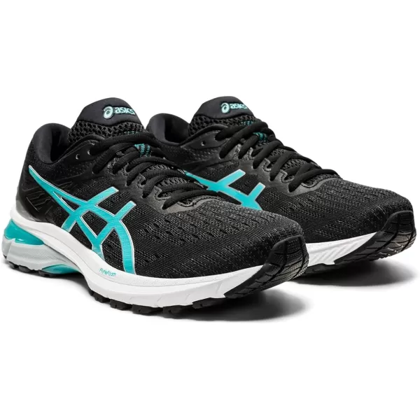 imageASICS Womens GT2000 9 Running ShoesBlackTechno Cyan