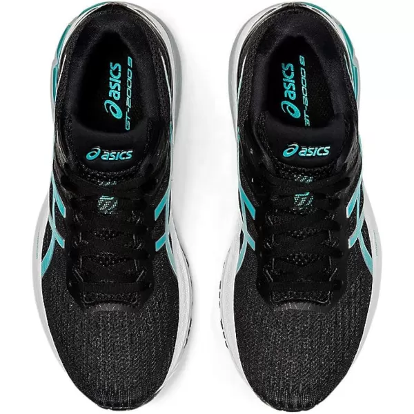 imageASICS Womens GT2000 9 Running ShoesBlackTechno Cyan
