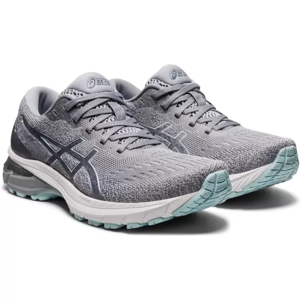 imageASICS Womens GT2000 9 Running ShoesPiedmont GreyAqua Angel