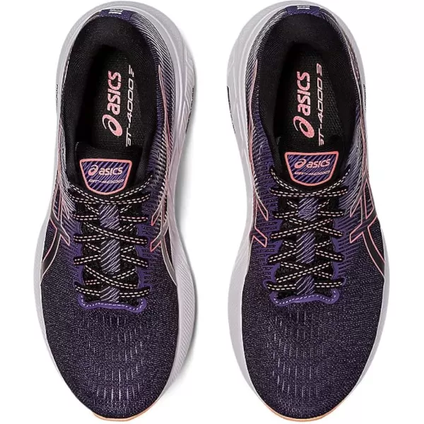 imageASICS Womens GT4000 3 Running ShoeBlackPapaya