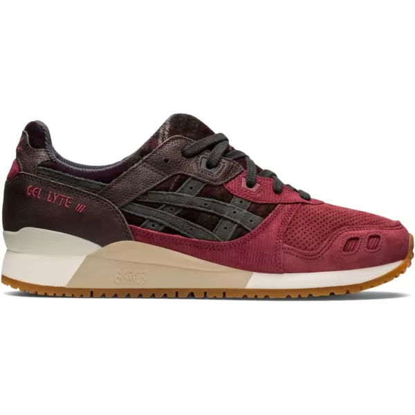 imageASICS Womens Gel Lyte III Retro Running ShoeBrisket RedObsidian Gray