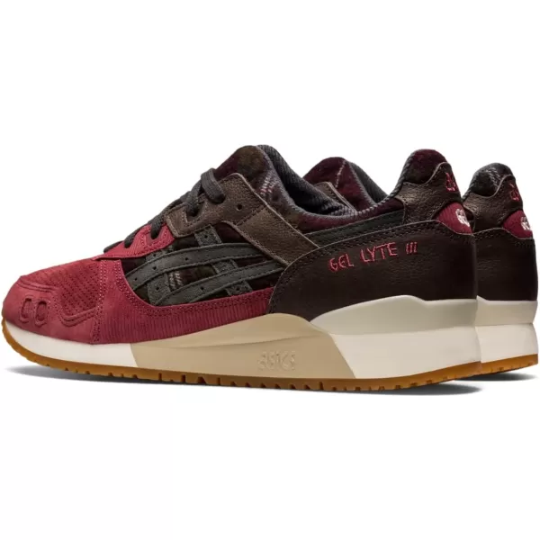 imageASICS Womens Gel Lyte III Retro Running ShoeBrisket RedObsidian Gray