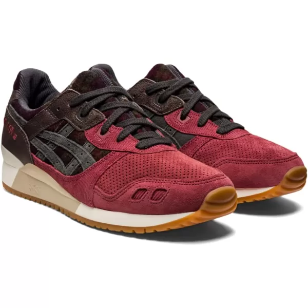 imageASICS Womens Gel Lyte III Retro Running ShoeBrisket RedObsidian Gray