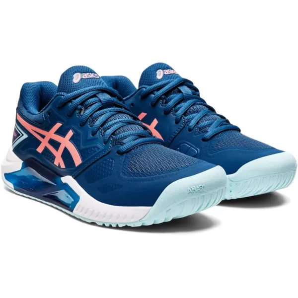 imageASICS Womens GelChallenger 13 Tennis ShoesLight IndigoGuava