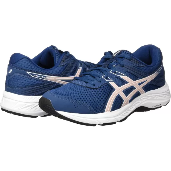 imageASICS Womens GelContend 6 Running ShoesMako BlueGinger Peach 401