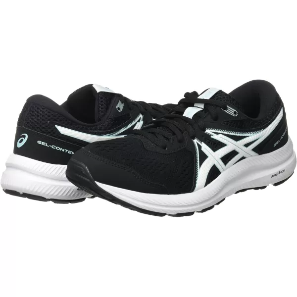 imageASICS Womens GelContend 7 Running ShoesBlack Clear Blue