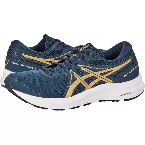 imageASICS Womens GelContend 7 Running ShoesFrench BlueChampagne