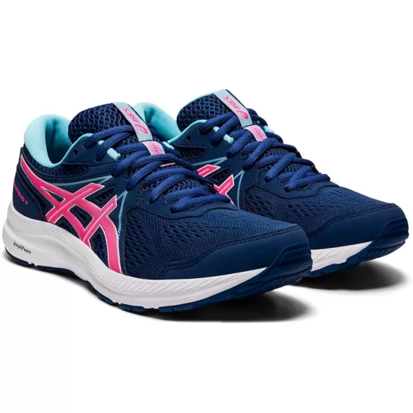 imageASICS Womens GelContend 7 Running ShoesMidnight BlueHot Pink