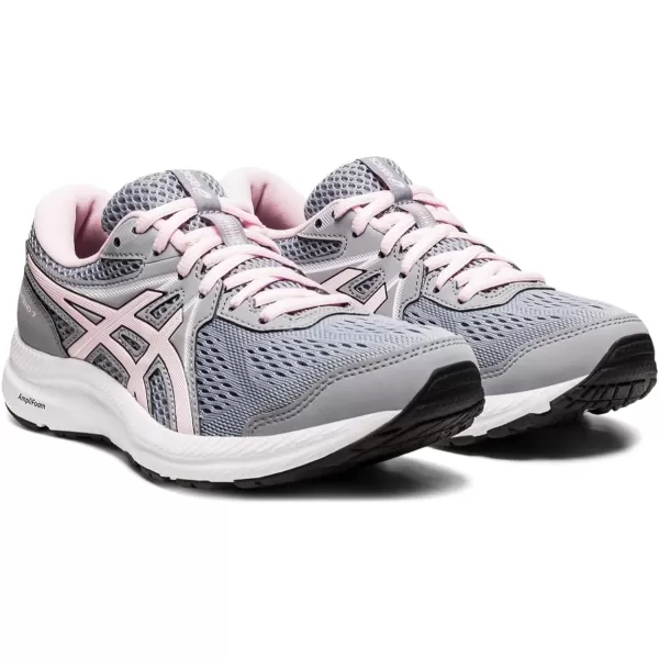 imageASICS Womens GelContend 7 Running ShoesSheet RockPink Salt