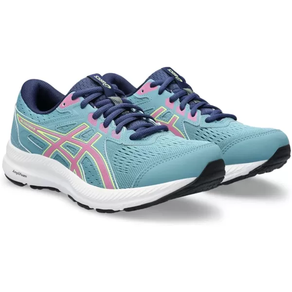 imageASICS Womens GelContend 8 Running ShoesGris BlueHot Pink