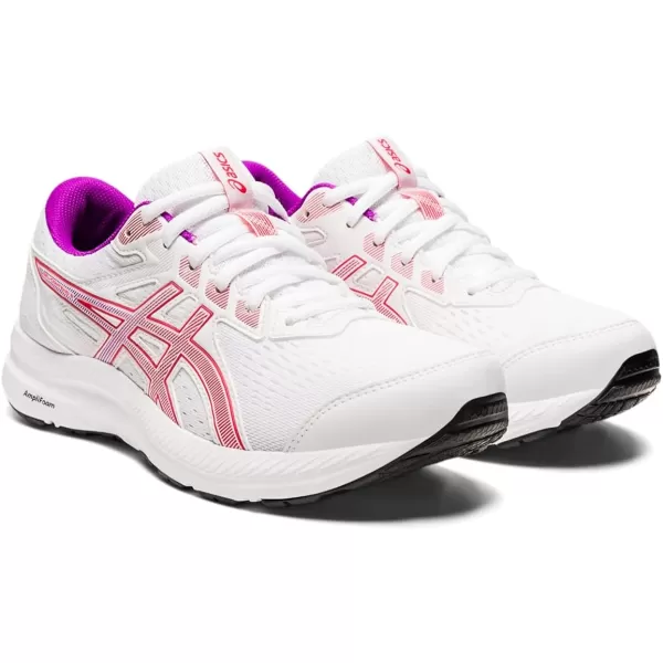 imageASICS Womens GelContend 8 Running ShoesWhiteRed Alert