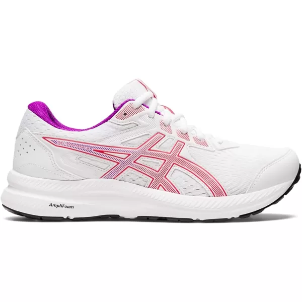 imageASICS Womens GelContend 8 Running ShoesWhiteRed Alert