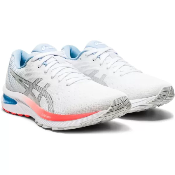 imageASICS Womens GelCumulus 22 Running ShoesWhitePure Silver