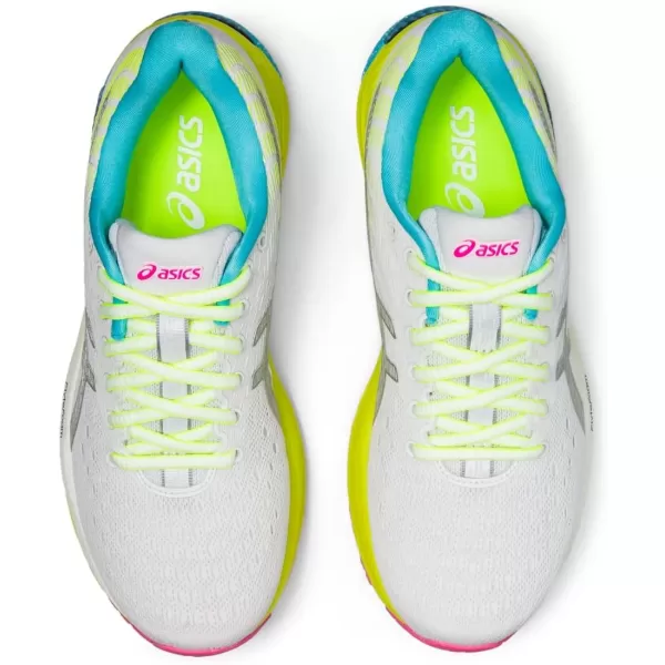 imageASICS Womens GelCumulus 22 Running ShoesWhitePure SilverMulti