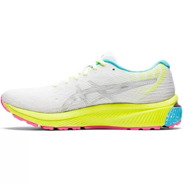 imageASICS Womens GelCumulus 22 Running ShoesWhitePure SilverMulti