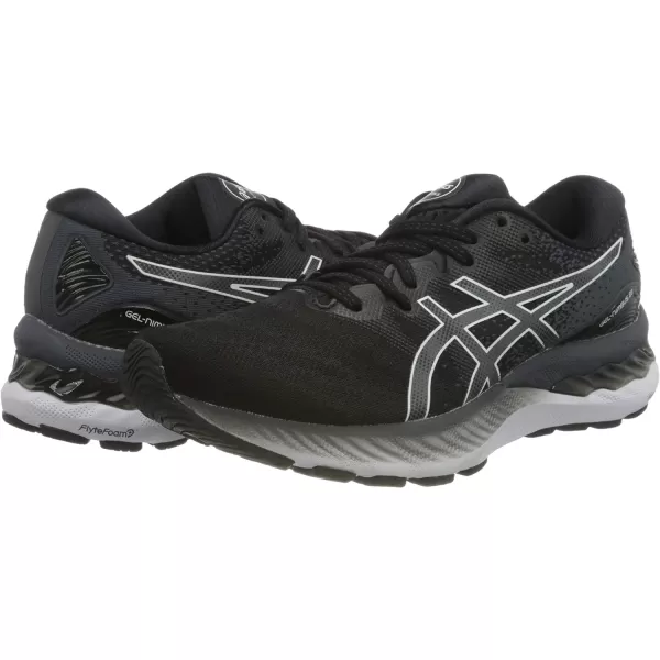 imageASICS Womens GelCumulus 23 Mesh Knit Running ShoesBlack White