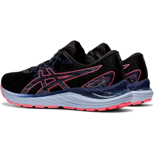 imageASICS Womens GelCumulus 23 Mesh Knit Running ShoesBlackBlazing Coral