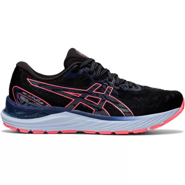 imageASICS Womens GelCumulus 23 Mesh Knit Running ShoesBlackBlazing Coral