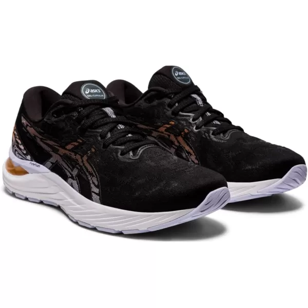 imageASICS Womens GelCumulus 23 Mesh Knit Running ShoesBlackSun Peach