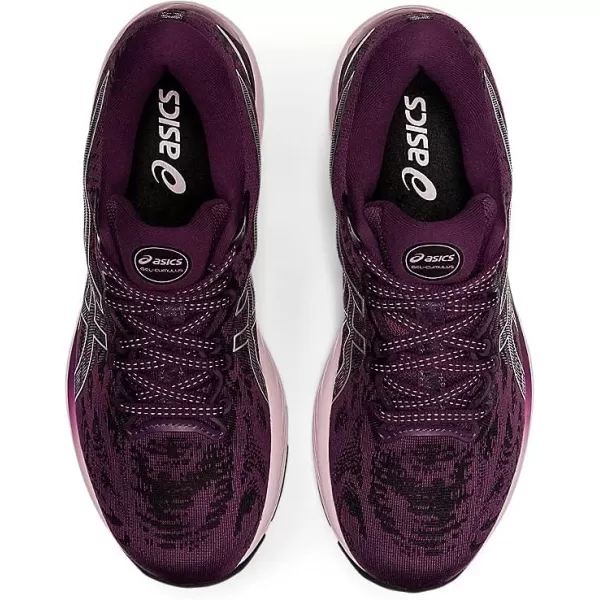imageASICS Womens GelCumulus 23 Mesh Knit Running ShoesDeep PlumPure Silver