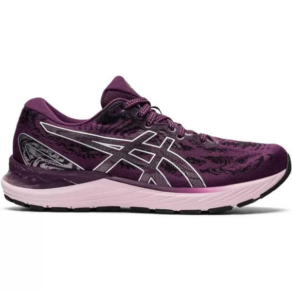 imageASICS Womens GelCumulus 23 Mesh Knit Running ShoesDeep PlumPure Silver