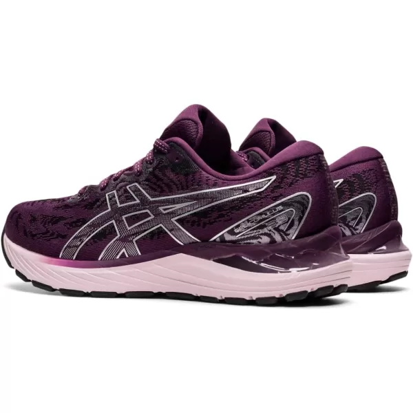 imageASICS Womens GelCumulus 23 Mesh Knit Running ShoesDeep PlumPure Silver
