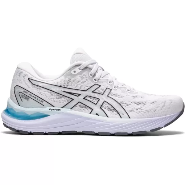 imageASICS Womens GelCumulus 23 Mesh Knit Running ShoesWhiteBlack