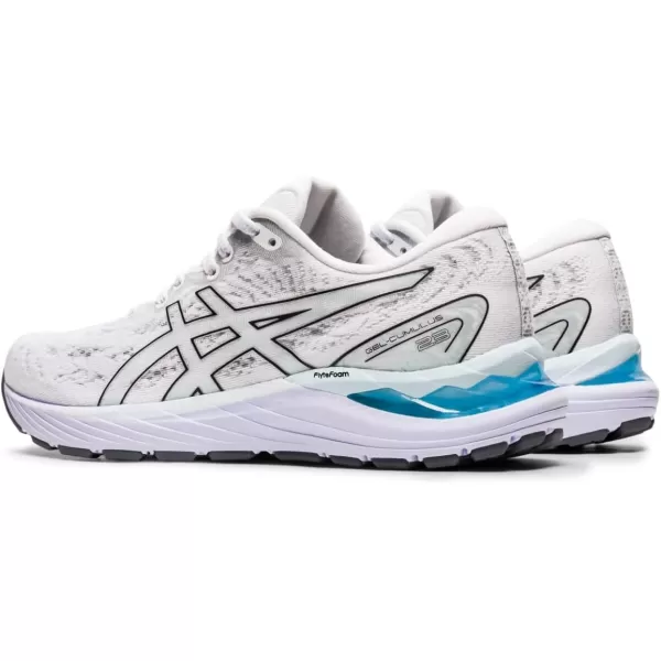 imageASICS Womens GelCumulus 23 Mesh Knit Running ShoesWhiteBlack