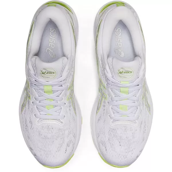 imageASICS Womens GelCumulus 23 Mesh Knit Running ShoesWhiteLime Green