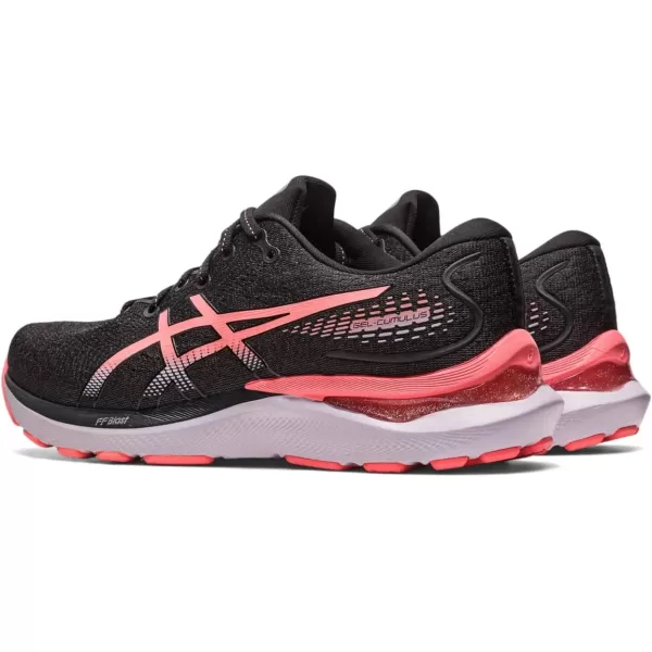 imageASICS Womens GelCumulus 24 Running ShoesBlackPapaya