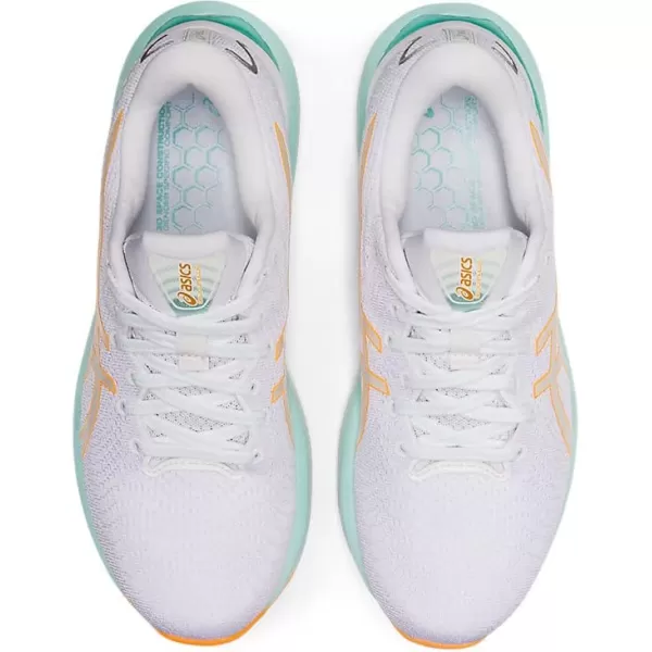 imageASICS Womens GelCumulus 24 Running ShoesWhiteOrange Pop