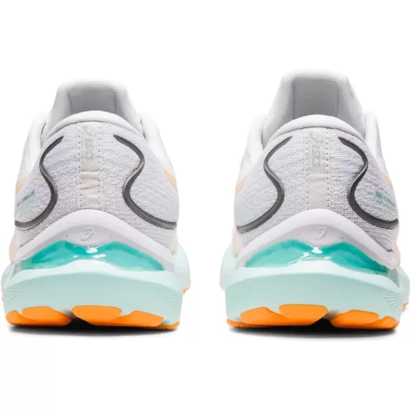 imageASICS Womens GelCumulus 24 Running ShoesWhiteOrange Pop