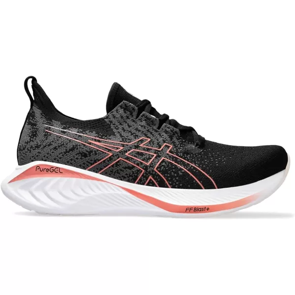 imageASICS Womens GelCumulus 25 Mesh Knit ShoesBlackLight Garnet