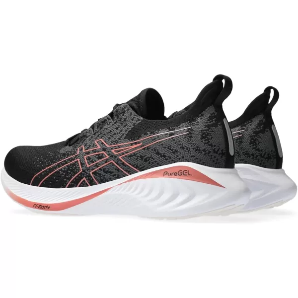 imageASICS Womens GelCumulus 25 Mesh Knit ShoesBlackLight Garnet