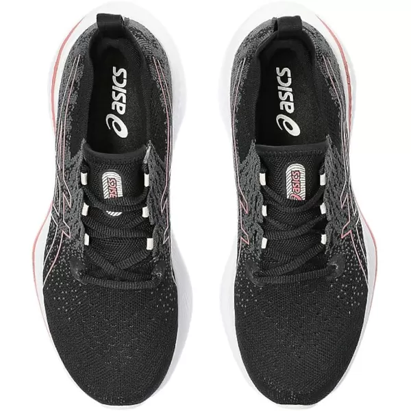 imageASICS Womens GelCumulus 25 Mesh Knit ShoesBlackLight Garnet