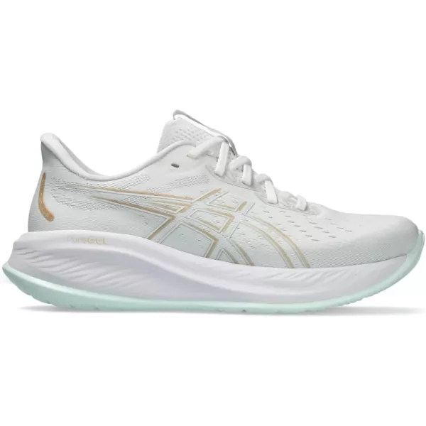 imageASICS Womens GelCumulus 26 Running ShoeWhitePale Mint