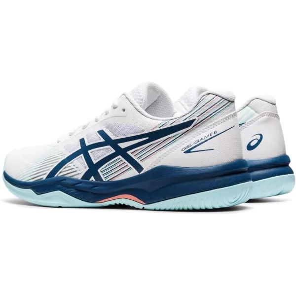 imageASICS Womens GelGame 8 Tennis ShoesWhiteLight Indigo