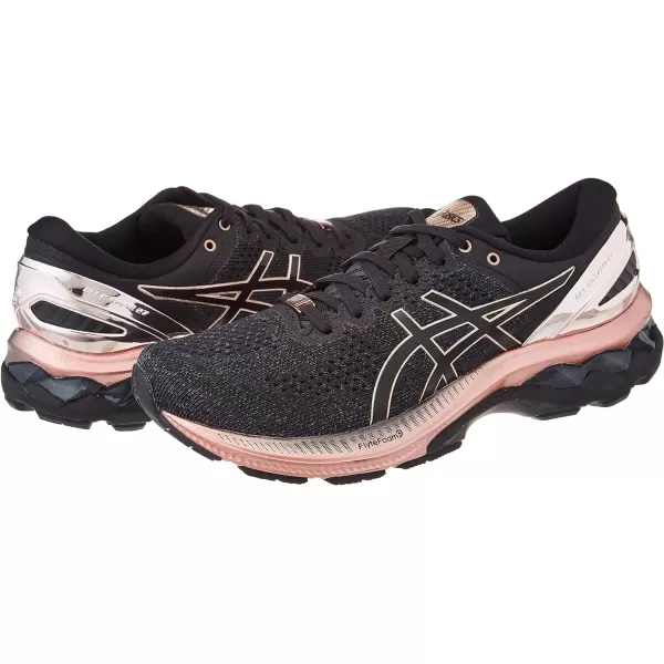 imageASICS Womens GelKayano 27 Running ShoesBlackRose Gold
