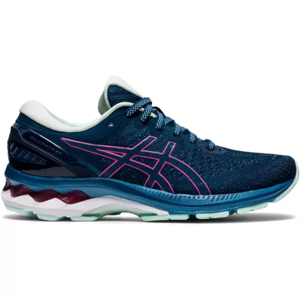 imageASICS Womens GelKayano 27 Running ShoesMako BlueHot Pink