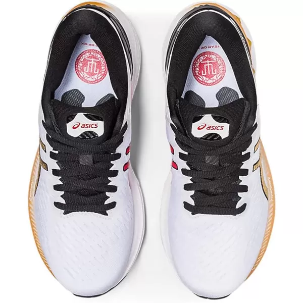 imageASICS Womens GelKayano 27 Running ShoesWhitePure Gold