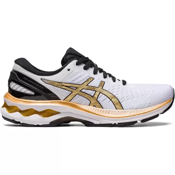 imageASICS Womens GelKayano 27 Running ShoesWhitePure Gold
