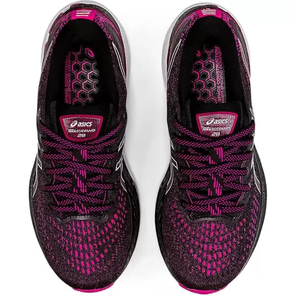 imageASICS Womens GelKayano 28 Running ShoesBlackPink Rave