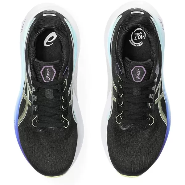 imageASICS Womens GelKayano 30 Running ShoesBlackGlow Yellow